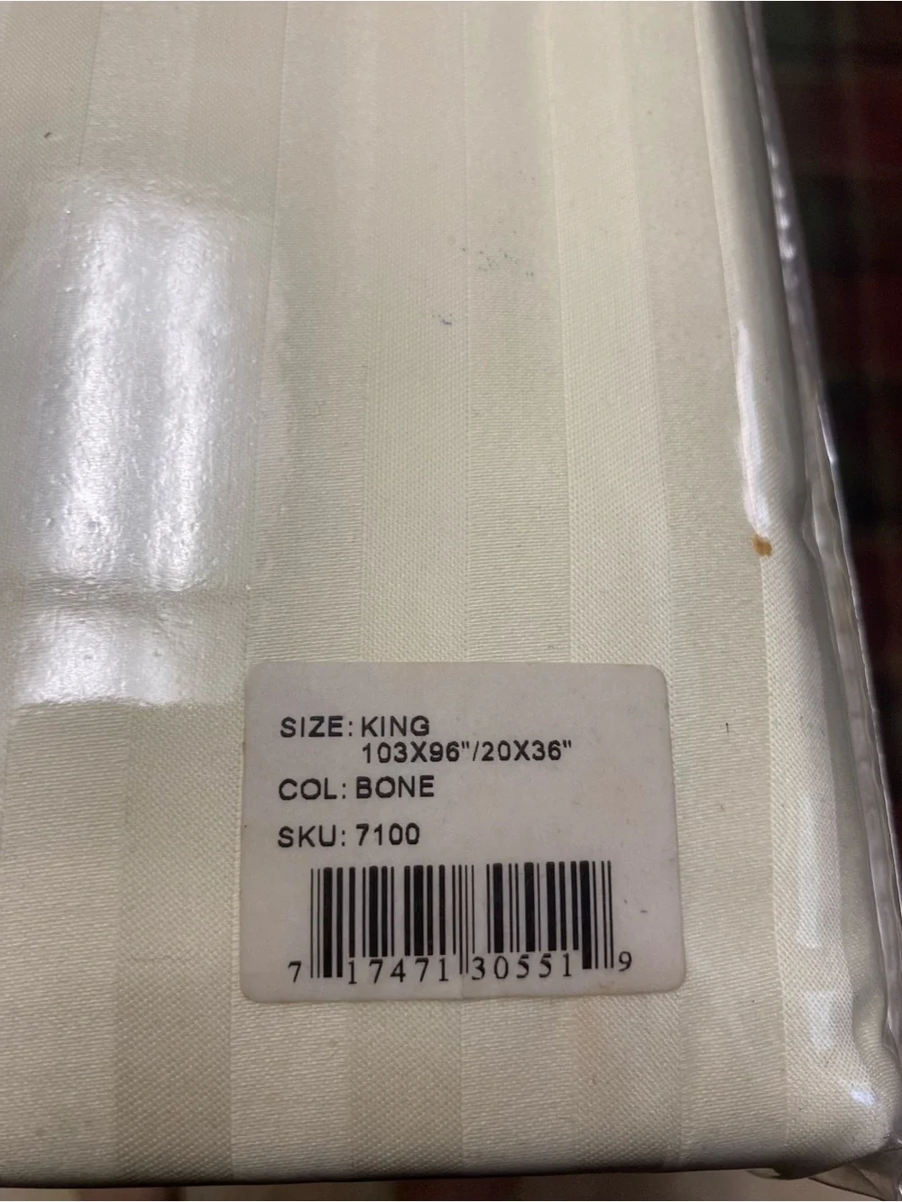 NIP Harmony Lane King Duvet Cover Set Sateen Stripe Bone Cream Vintage